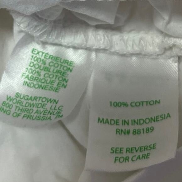 Lilly Pulitzer White Sleeveless Eyelet Embroidered Tank Crop Blouse Top Size 8 - Picture 4 of 4